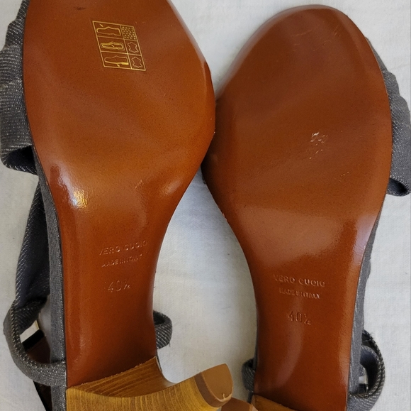 Lanvin Denim Open Toe Pumps Size 40.5/ US 10 - Picture 9 of 10